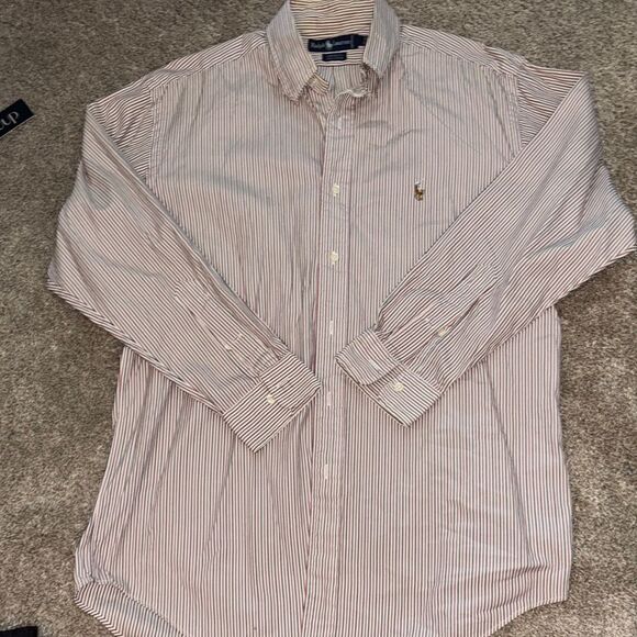 Ralph Lauren Yarmouth Striped Button Down 100% cotton - Picture 1 of 3